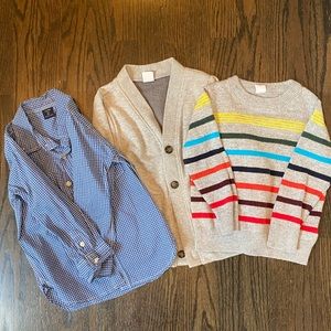4T GAP Sweaters + Button Down